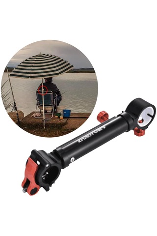 Homyl Balıkçılık Sandalye Şemsiye Braketi Seyahat Siyah Siyah Çok Renkli