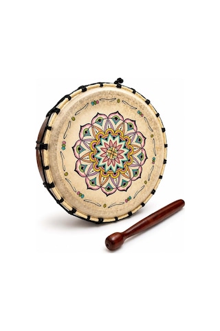 Şaman Davulu 30cm Motifli Şamanik Mandala Davulu
