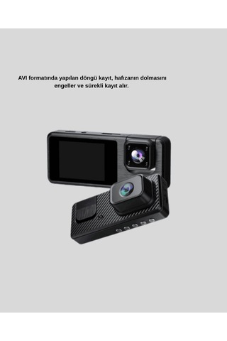 Full Hd 3'lü Araç Kamerası Geri Görüş Destekli Park Modlu 1080p Dvr 03016643