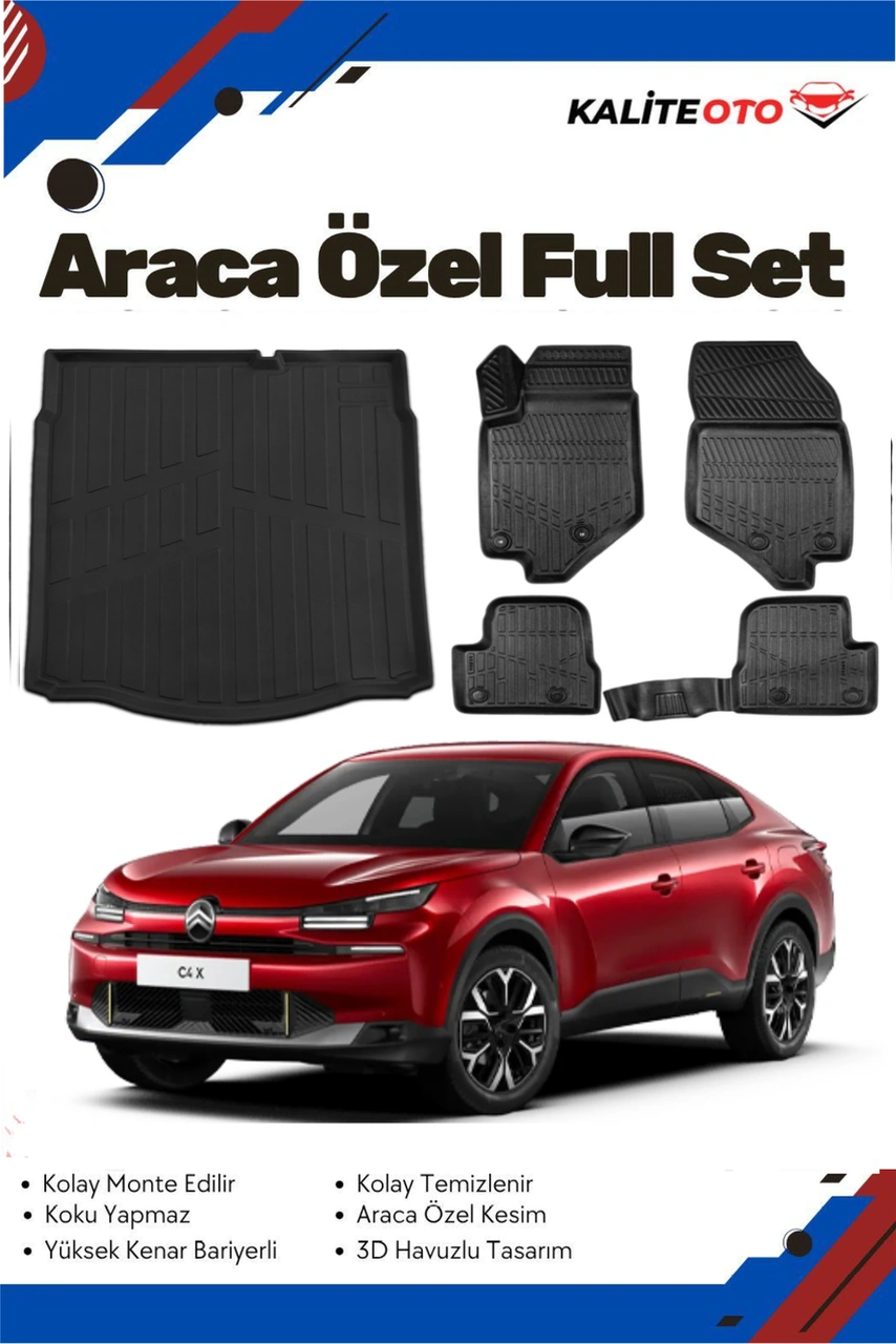 Citroen C4x 2025 Model Yumuşak Paspas+bagaj Havuzu Seti