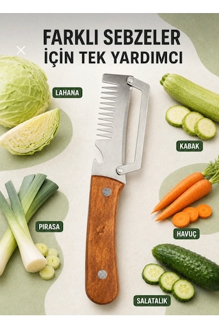 5 İ 1 Arada Çok Fonksiyonlu Paslanmaz Çelik Sebze Doğrayıcı Rende Dilimleyici Soyucu Kesici Ve Şişe Açacağı Gri