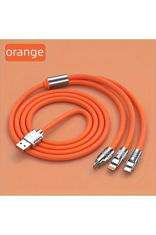 3'ü 1 Arada Renkli 15w Usb Type-c Şarj Kablosu Diğer