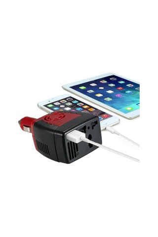 Besthome1 12v Dc'den 220v Ac'ye 150w Güç Evirici, Araç İçin, Usb 5v Çıkışlı, Abs Malzeme