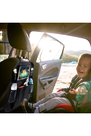 Geeroyoo Siyah 600d Polyester Araç Koltuğu Organizatörü - 54.5x46x0.3cm, 260g, Taşınabilir Ve Hafif Tasarım