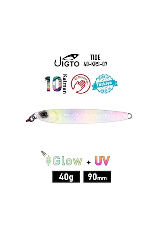 Jig, Zoka, Suni Yem, Glow Uv Metal Jig, 40gr 9cm Tide 40