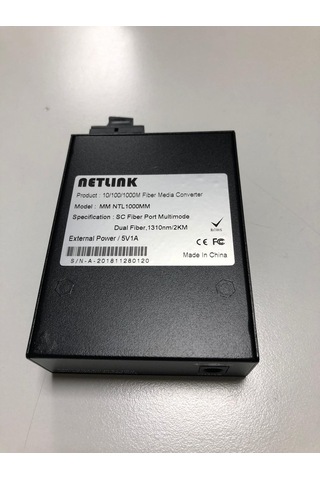 Netlink 10/100/1000 Sc Mm Dx F/O Medıa Converter