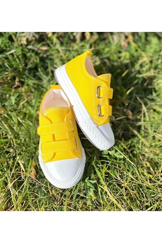 Çocuk Çırtlı Ayakkabı .kız Çocuk Işıklı Sneaker, Sarı