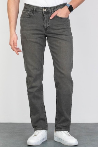HLT Jeans Erkek Açık Haki Regular Fit Rahat Kesim Esnek Likralı Denim Jeans Kot Pantolon 001