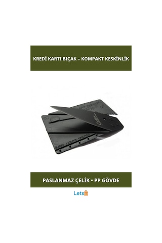 Kredi Kartı Şeklinde Paslanmaz Çelik Bıçak Cardsharp