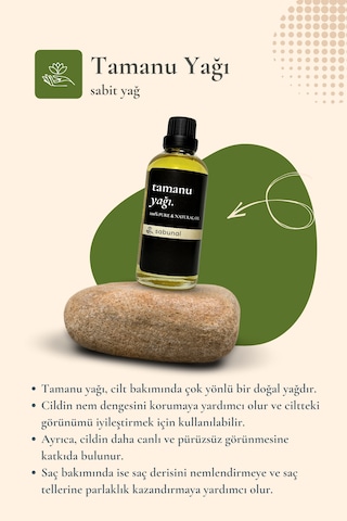 Sabunal Tamanu Yağı 100 ML Soğuk Sıkım Cilt Ve Saç Bakım Yağı