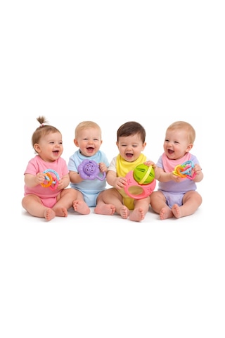 Bebek Çıngırak Oyuncak Seti Diş Kaşıyıcı & Duyu Gelişim Oyuncakları 3'lü Set