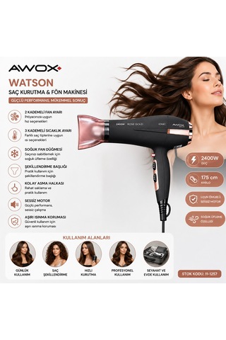 Awox Watson Saç Kurutma - Fön Makinesi 2400w 5586