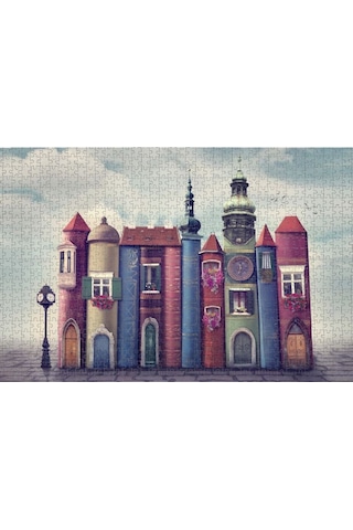 Nova 1000 Parça Kitapların Sihirli Dünyası Puzzle - Kitap Şehri