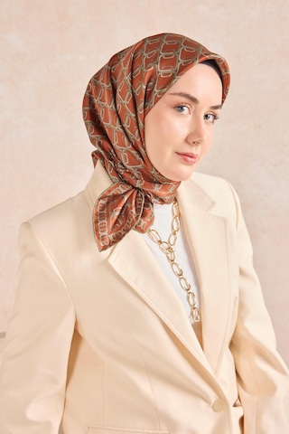 Silk Home Twill İpek Eşarp Zincir Kiremit Çok Renkli