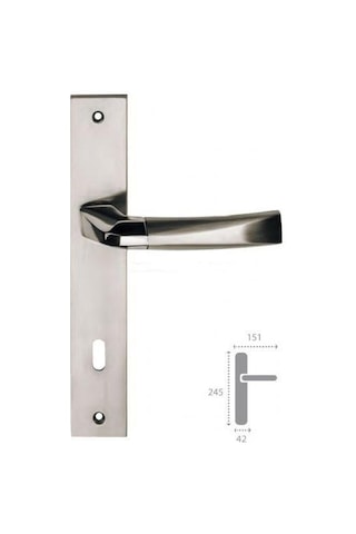 Kristal Saten Nikel Aynalı Kapı Kolu