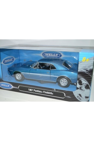 Welly 1 24 1967 Pontiac Firebird Mavi Model Metal Araba