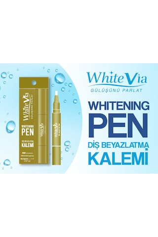 WhiteVia Pap Teknolojili Diş Beyazlatma Kalemi Peroksitsiz Diş Beyazlatıcı Kalem Gold 2 ML