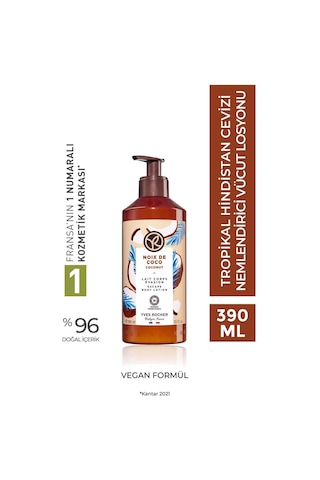 Vegan Tropikal Hindistan Cevizi Kokulu Nemlendirici Ve Besleyici Vücut Losyonu 390 Ml