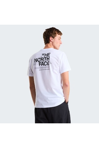 The North Face M Mountain Sketch Regular Short Sleeve Erkek T-shirt-32574 Beyaz