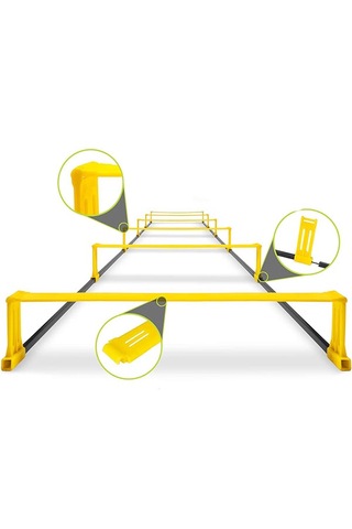 Antrenman Merdiveni 2'si 1 Arada Engel Ve Çeviklik Merdiveni 230 Sarı - Siyah