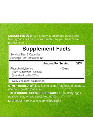 Phosphatidylserine 400mg 240 Capsules
