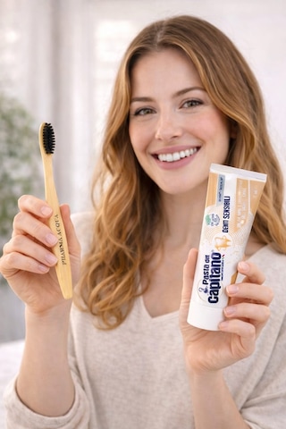 Dental Kit -pharma Acqua Bambu Diş Fırçası + Pasta Del Capitano Denti Sensibili Diş Macunu 75ml