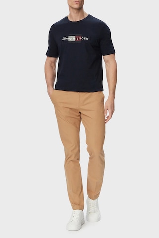 Tommy Hilfiger Logolu % 100 Pamuk Regular Fit Bisiklet Yaka T Shirt Erkek T Shirt Mw0mw43226 Dw5 Lacivert