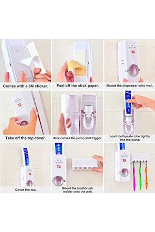 Diş Macunu Sıkacağı Fırçalık Çok Renkli