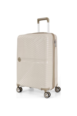 Ççs 5239 Polipropilen Kabin Boy Valiz Beyaz-bej Beyaz - Bej