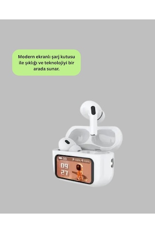 Bay Dokunmatik Ekranlı Bluetooth Kulaklık Anc Gürültü Önleme Suya Dayanıklı Yeni Nesil Najmaddin