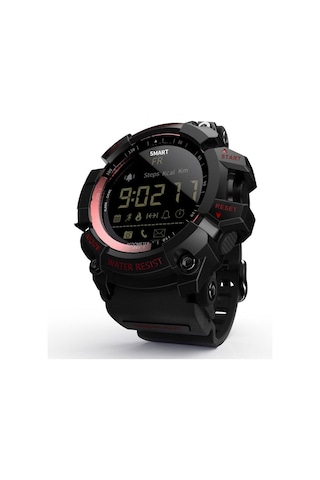 Geeksen Lokmat Mk16 Akıllı Saat: 12 Ay Pil Ömrü, Ip67/5atm Su Geçirmez, El Gece Işığı, Bluetooth, Uzaktan Fotoğraf Çekme, Spor Takibi, Adım Sayar, Alarm, Tarih/saat, Android/ios Uyumlu, Kırmızı Çok Renkli