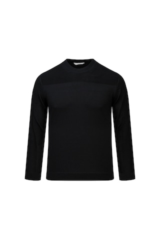 Hatemoğlu Siyah Regular Fit Bisiklet Yaka Rayon Kazak 2977627 Siyah