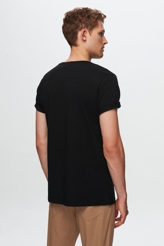 D's Damat Bisiklet Yaka Pamuklu Nefes Alabilen T-shirt Siyah