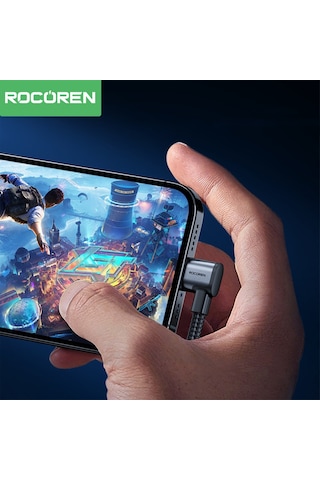 Rocoren Usb-a To Type-c 90 3a Hızlı Şarj Ve Data Kablosu 50 Cm