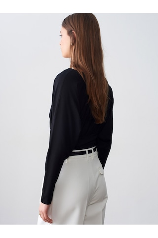 Dilvin 72638 Kemerli Pensli Pantolon-beyaz
