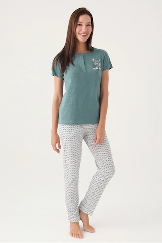 Arnetta 2882 Kısa Kol Kadın Pijama Takımı Pastel Yeşil