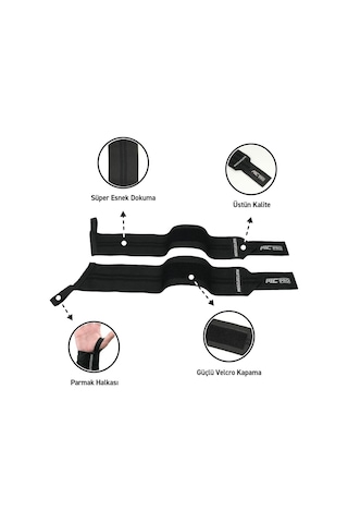 Musclecloth Pro Wrist Wraps Siyah 2'li Paket Çok Renkli