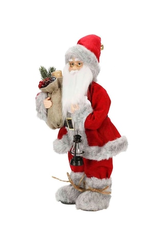 Gri Kürklü Dekoratif Biblo 41 Cm