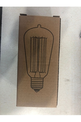 Edison Bulb St 64 E 27 40w Dimmer Uyumlu Düz Rustik Lamba