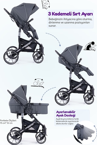 Prego Range Pro Travel Sistem Portbebeli Bebek Arabası