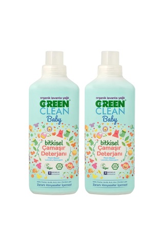 U Green Clean Baby Organik Lavanta Yağlı Bitkisel Çamaşır Deterjanı 2 x 1 L