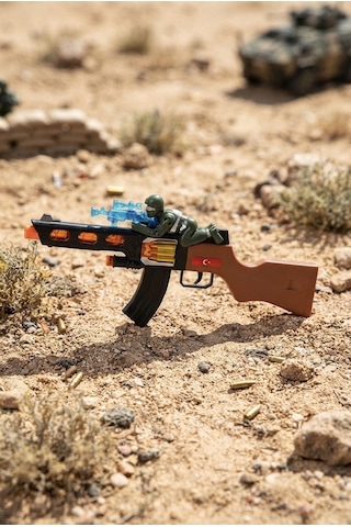 Sniper Tüfek Asker Temalı Işıklı Ve Pilli Işıklı Namlulu Eğlenceli Oyuncak