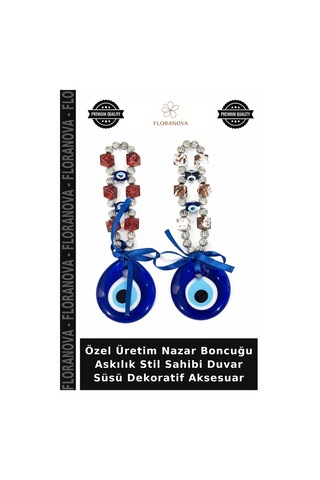 Özel Üretim Nazar Boncuğu Askılık Stil Sahibi Duvar Süsü Dekoratif Aksesuar
