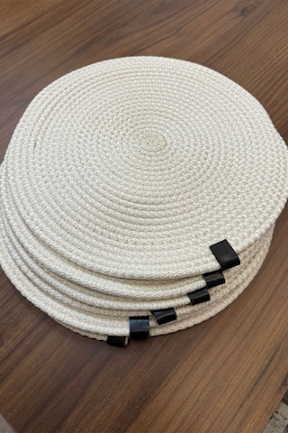 6 Adet Jüt Supla / Amerikan Servis Lux Sunum Tabak Altlığı Krem