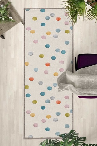 Dots Tk268-v1-c Krem Yıkanabilir Yolluk