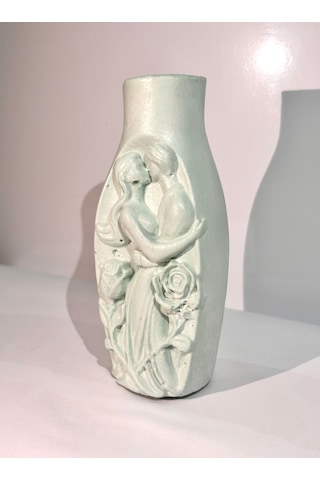 Romantik Vazo-el Yapımı Romantik Vazo Turkuaz