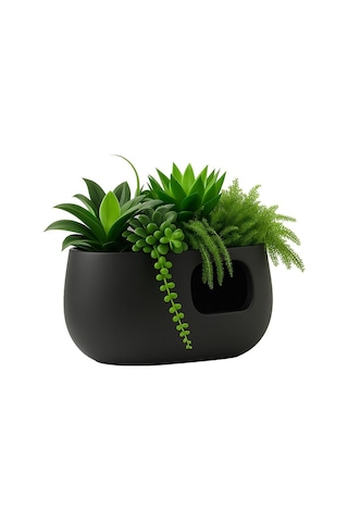 Modern Siyah Dekoratif Saksı