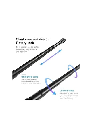 Gidon Montajlı Görünmez Selfie Çubuğu, Insta360 X3, X2, X4, X5, One Rs, Go 3, One X, Evo İle Uyumlu, Alüminyum Katlanabilir Çubuk, 1/4 Vidalı Bağlantı, 360 Görünmez Çekim, Gd01, Siyah 50 x 22