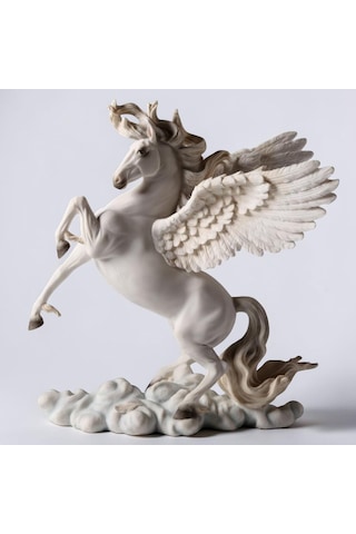 Dekoratif Pegasus At Biblo Wise Veronese Mitolojik Kanatlı At Poliresin Obje 28 Cm .