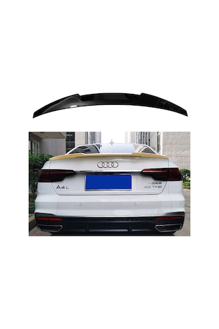 Audi A4 B9 Sedan M4 Bagaj Üstü Spoiler Parlak Siyah Spoyler Plastik İthal 2018+